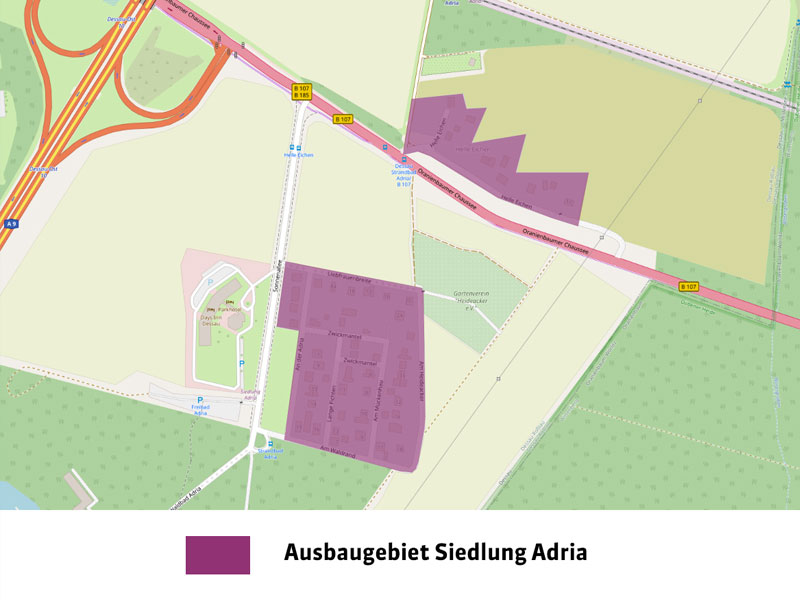 ausbaugebiet-Adria Grafik des Ausbaugebietes Siedlung Adria